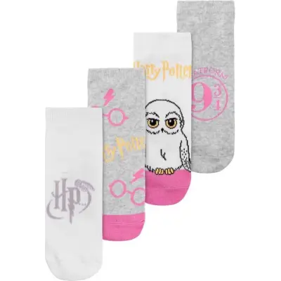 Harry Potter Strumpor - Hedwig - Gleis 9 3/4 - Logo - 4er Set - EU 35-38 EU 39-42 - för Dam - flerfärgad
