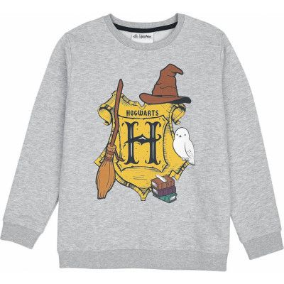 Harry Potter Sweatshirt - Barn - Hogwarts - 122/128 - för barn - grå