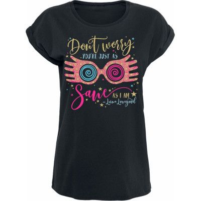 Harry Potter T-shirt - Don't Worry - Luna Lovegood - S L - för Dam - svart