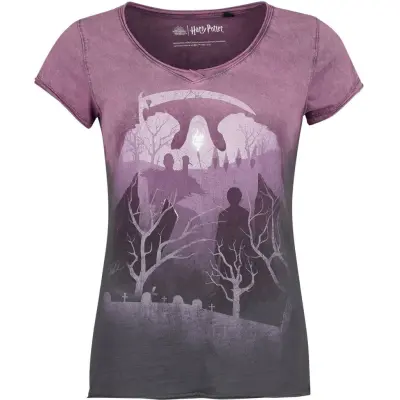 Harry Potter T-shirt - Graveyard Silhouette - S L - för Dam - syrénlila