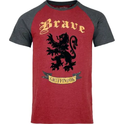 Harry Potter T-shirt - Gryffindor - Brave - S XXL - för Herr - flerfärgad