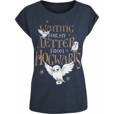 Harry Potter T-shirt - Hogwarts Letter - L XXL - för Dam - mörkblå