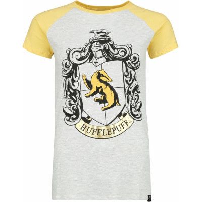 Harry Potter T-shirt - Hufflepuff Gold - M - för Dam - grå/gul