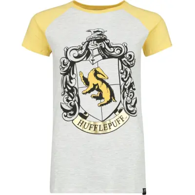 Harry Potter T-shirt - Hufflepuff Gold - M - för Dam - grå/gul