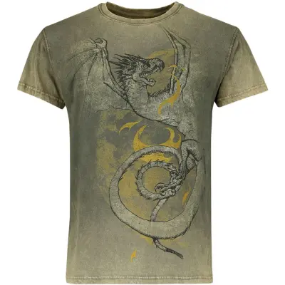 Harry Potter T-shirt - Hungarian Horntail - S XXL - för Herr - grön