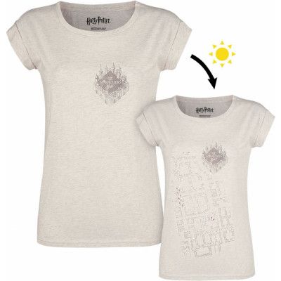 Harry Potter T-shirt - Marauders Map UV - S 4XL - för Dam - krämmelerad