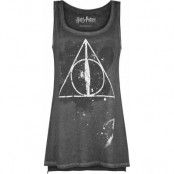 Harry Potter Topp - The Deathly Hallows - S 3XL - för Dam - mörkgrå