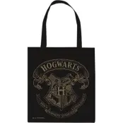 Harry Potter Tygväska - Hogwarts Crest - för svart/beige