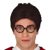 Magisk Skolpojke Svart Peruk - One size