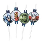 Papperssugrör Avengers Infinity Stones - 4-pack
