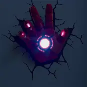 Iron Man Hand 3D Vägglampa