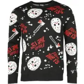 Fredagen den 13:e Christmas jumper - Jason - M L - för Herr - allover