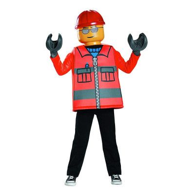 LEGO Byggarbetare Barn Maskeraddräkt - Medium