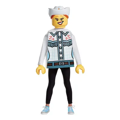 LEGO Cowgirl Barn Maskeraddräkt - Medium