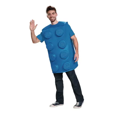 LEGO Kloss Blå Maskeraddräkt - Medium/Large