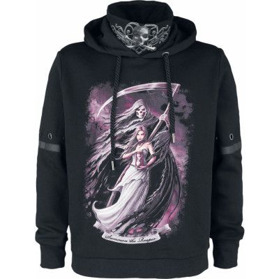 Gothicana by EMP - Gothic Luvtröja - Gothicana X Anne Stokes - huvtröja med liemannen - M - för Herr - svart