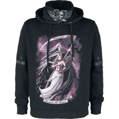 Gothicana by EMP - Gothic Luvtröja - Gothicana X Anne Stokes - huvtröja med liemannen - M - för Herr - svart