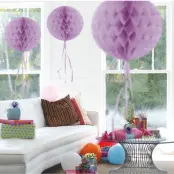 Honeycomb Lila Takdekoration - 30 cm