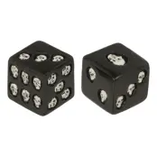 Självlysande Tärningar med Dödskallar - 2-pack