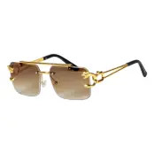 Glasögon Guld Leopard - One size