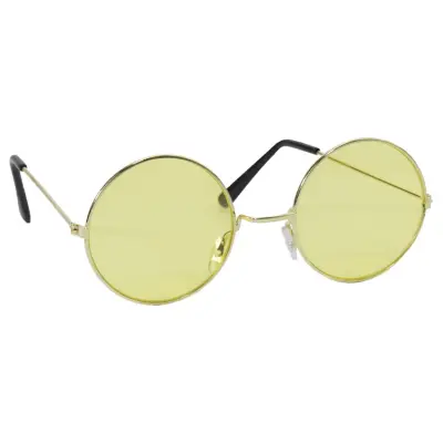 Hippie Glasögon Gul Lins