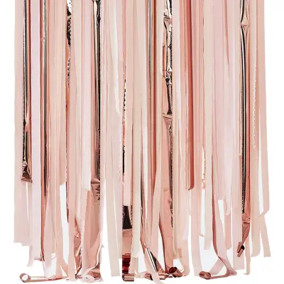 Backdrop Streamers Rosa/Roséguld