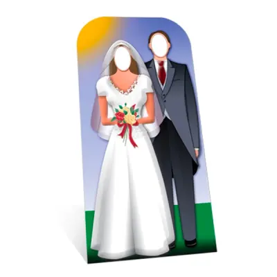 Bröllopspar Stand-In Kartongfigur