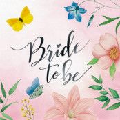Bride To Be Flowers - Servett 10-pack