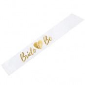 Bride to be Sash Vit 75cm