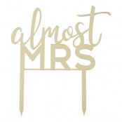Cake Topper Almost Mrs - 1-pack