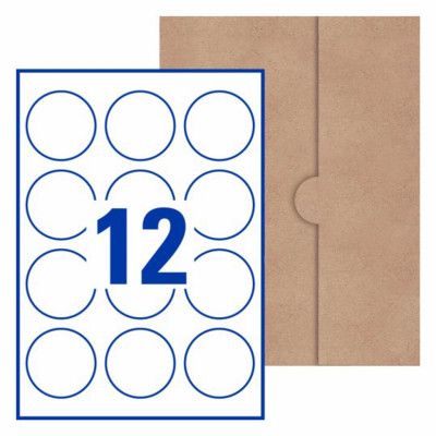 Designa Ditt Eget Klistermärke - 12-pack Ø 60 mm