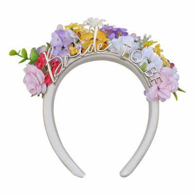 Diadem Bride To Be med Blommor - One size