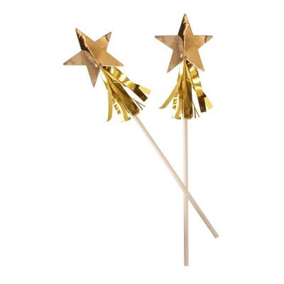 Drinkpinnar Guldstjärnor Metallic - 8-pack