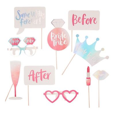 Foto Props Möhippa Bride Tribe - 10-pack