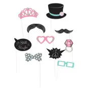 Fotorekvisita till möhippan 10 delar