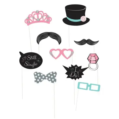 Fotorekvisita till möhippan 10 delar