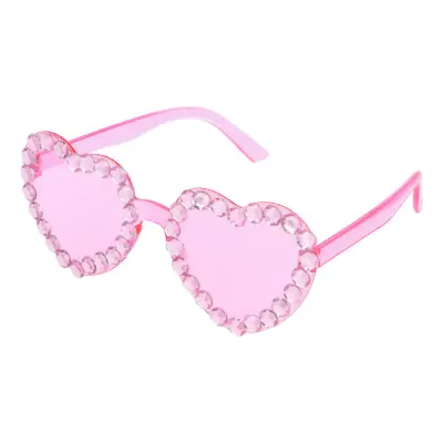 Glasögon Hjärta Ljusrosa med Diamanter