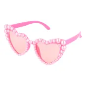 Glasögon Hjärta Ljusrosa med Pärlor