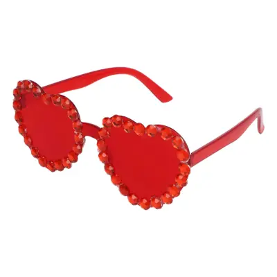 Glasögon Hjärta Röd med Diamanter