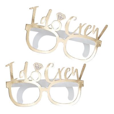 Glasögon i Papp I do Crew Guld - 8-pack