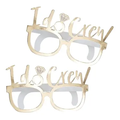 Glasögon i Papp I do Crew Guld - 8-pack