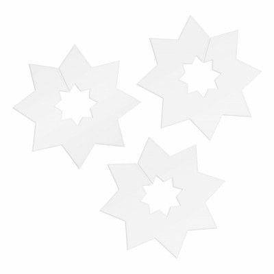 Glasmarkörer Stjärnor Vita - 12-pack