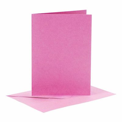 Gratulationskort Rosa - 6-pack