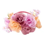 Hårband med Blommor Pastell - One size