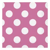 Kaffeservetter Rosa Prickiga - 16-pack