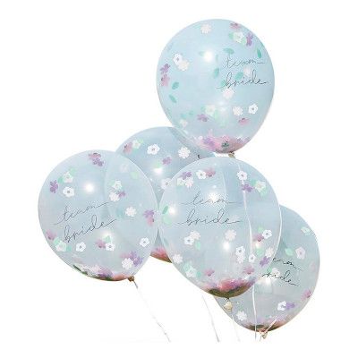 Konfettiballonger Team Bride Boho - 5-pack