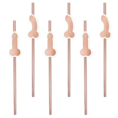 Möhippa Sugrör Penis Rosé 8-pack