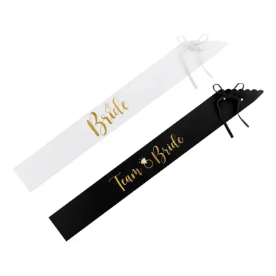 Ordensband Bride&Bride Squad Svart/Vit - 6-pack