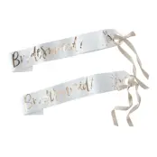 Ordensband Bridesmaid Vit/Guld - 2-pack