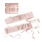 Ordensband Team Bride Rosa/Roséguld - 6-pack